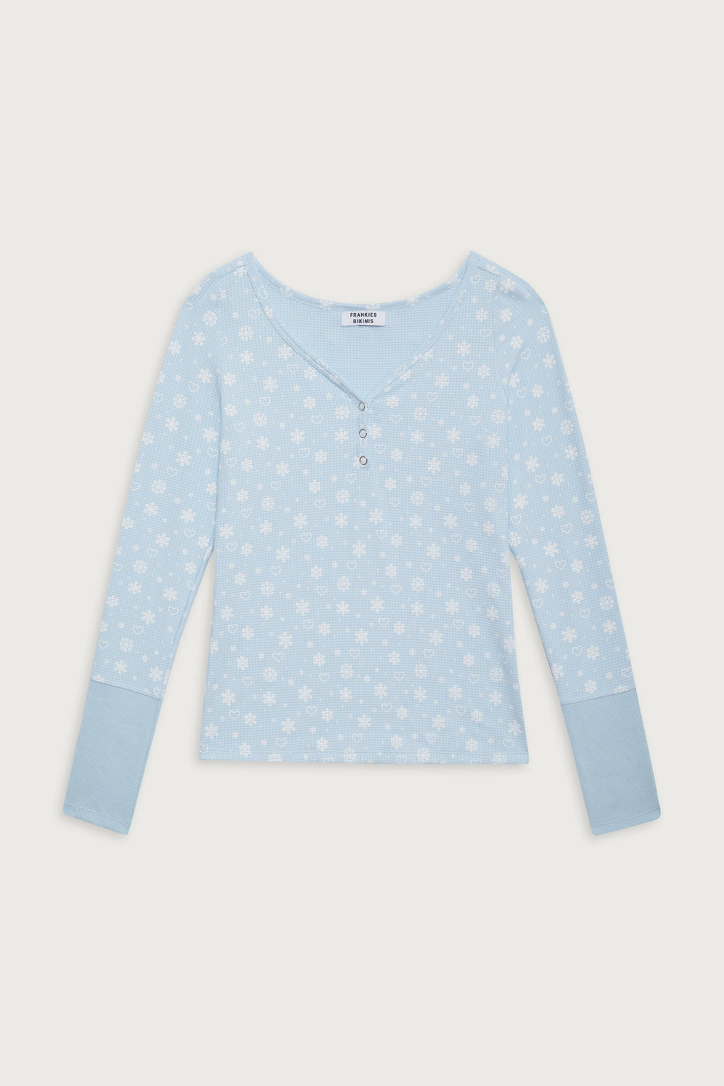 Angel Waffle Long Sleeve Top - Flurries