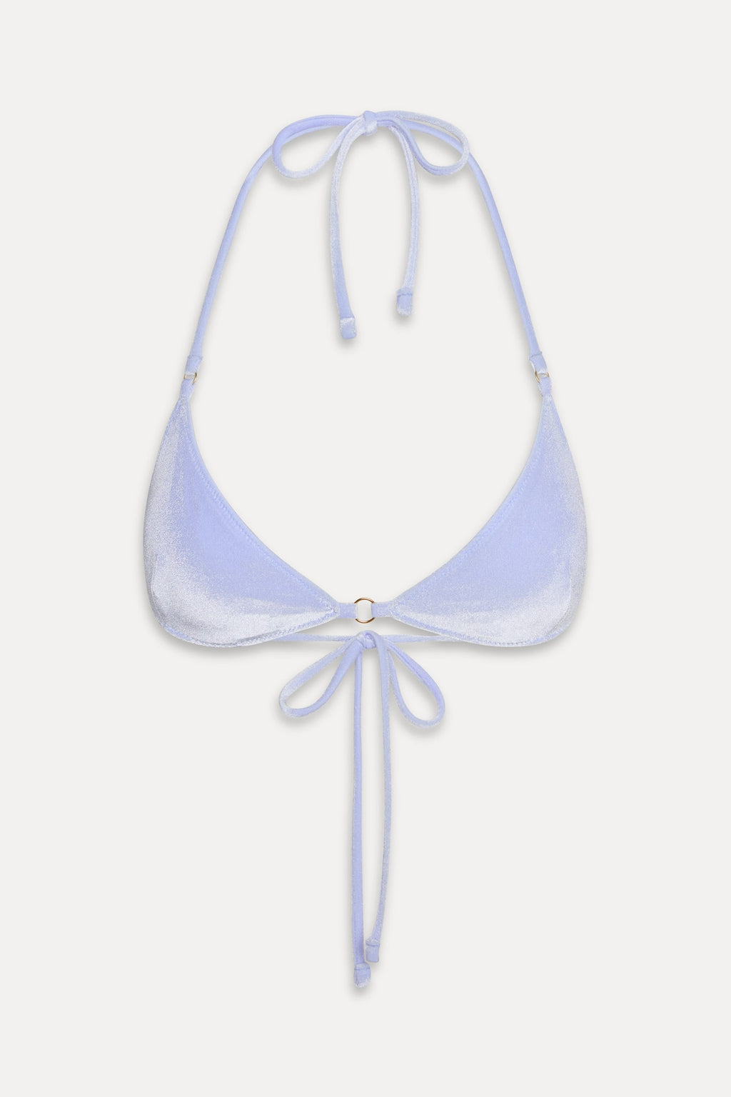 Amore Skimpy Velvet Bikini Top - French Blue