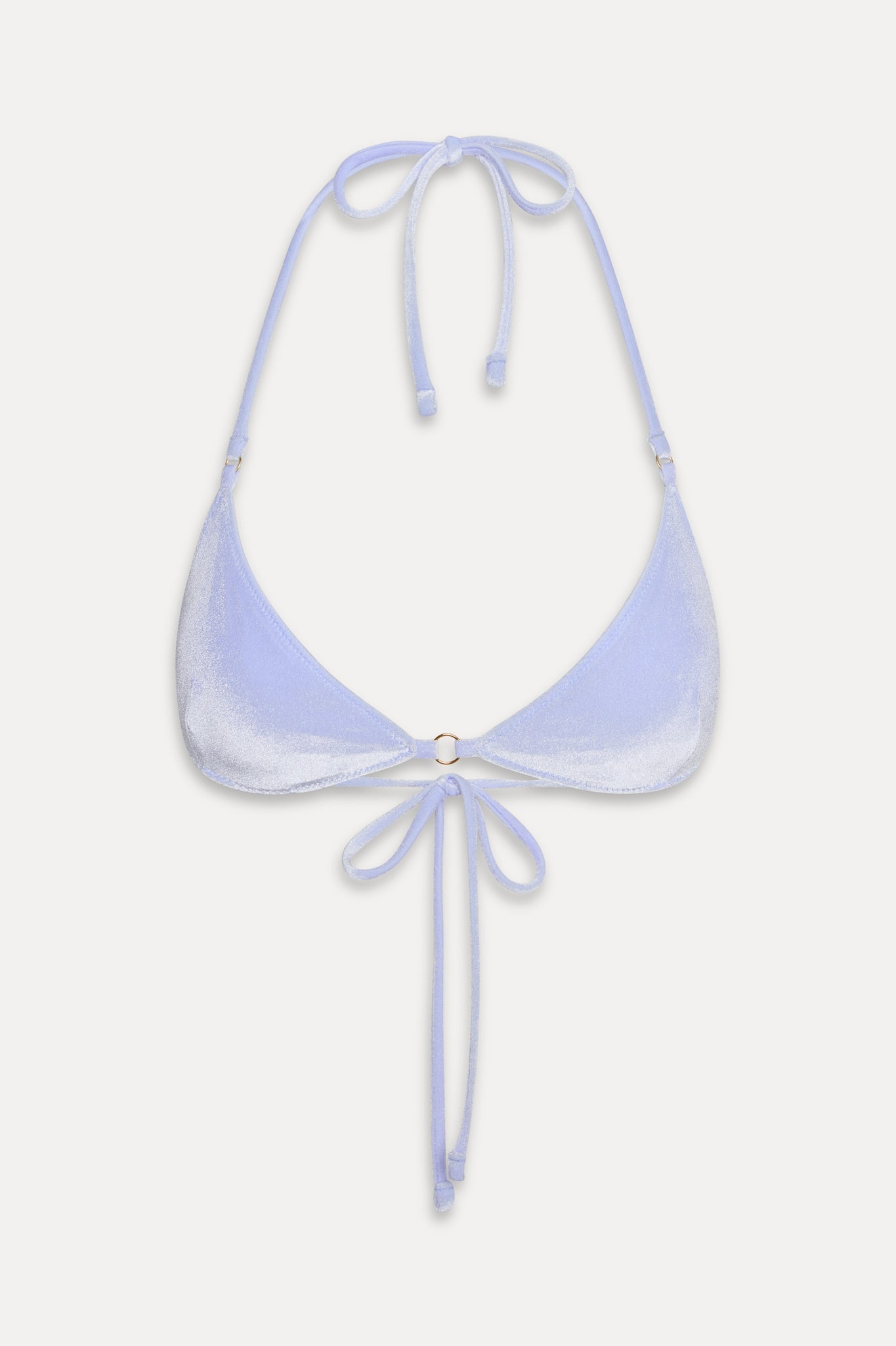 Amore Skimpy Velvet Bikini Top - French Blue