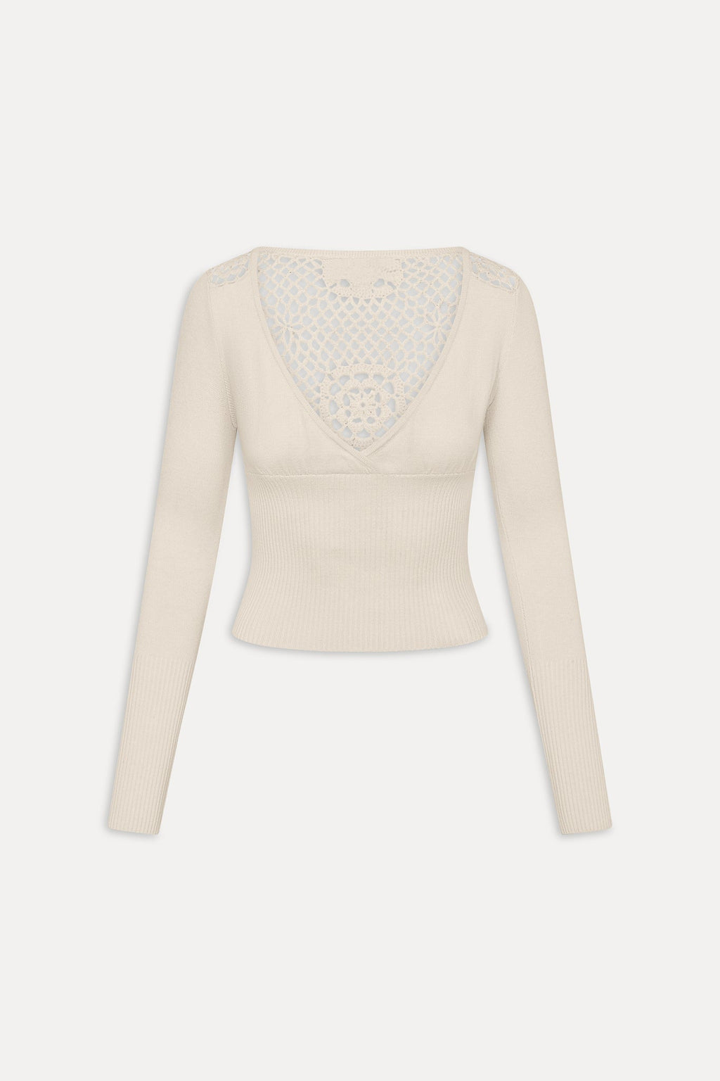 Arlo Crochet Knit Sweater - Bunny