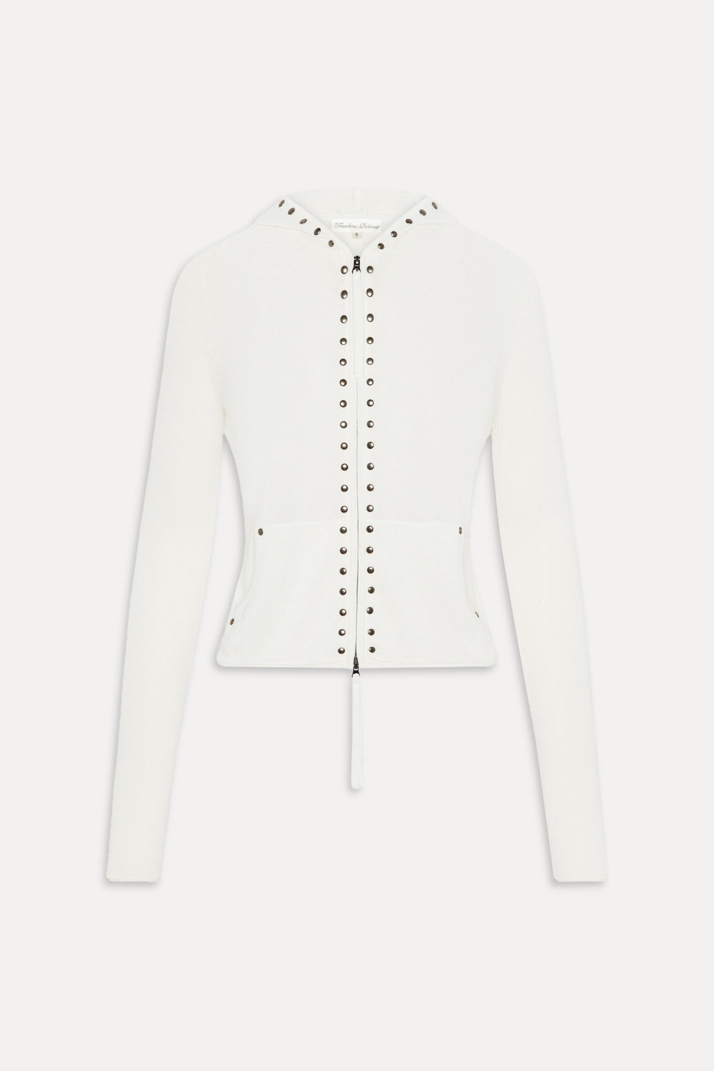 Atlas Zip Up Knit Hoodie - Coconut Cream
