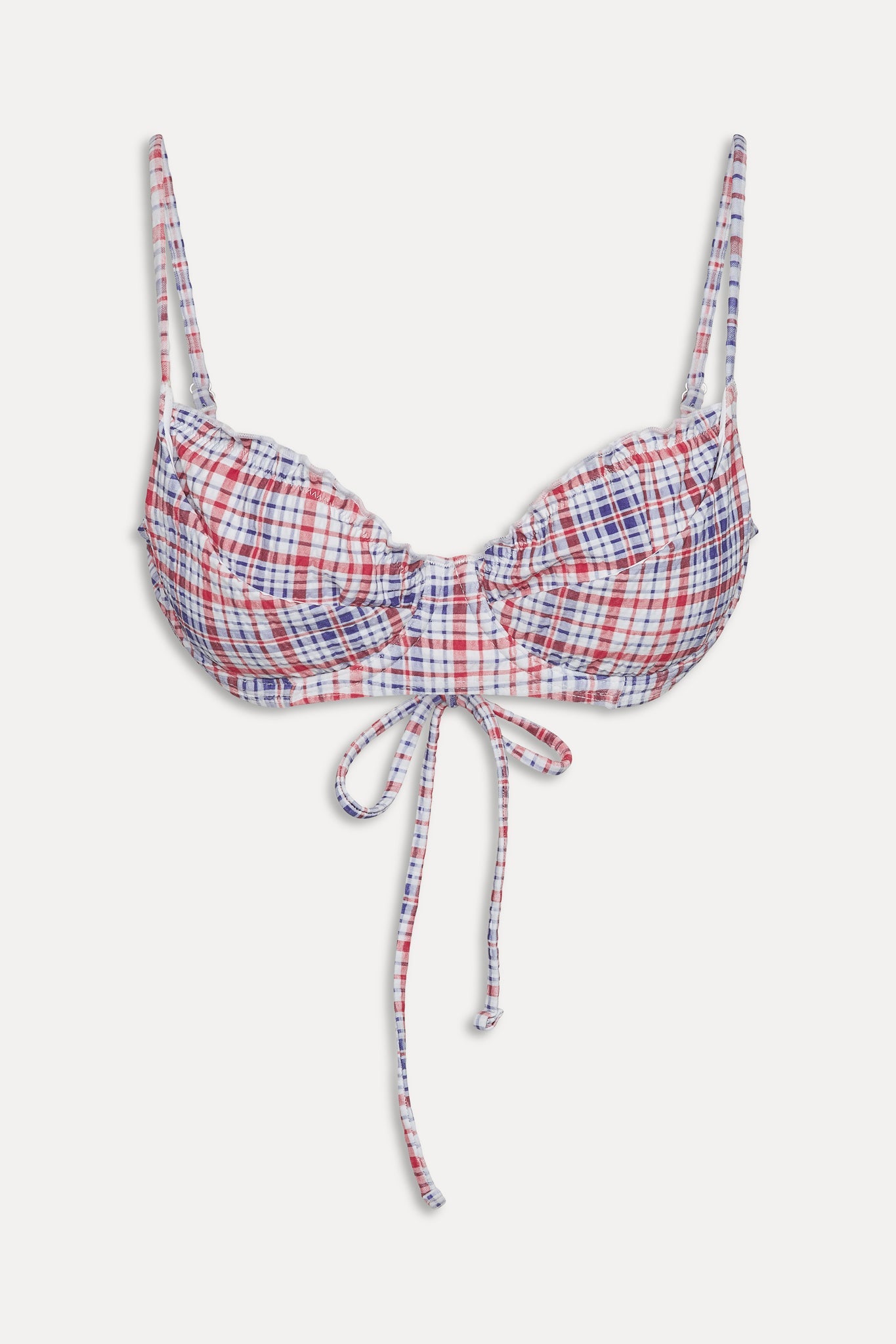 Austin Underwire Bikini Top - Americana Plaid