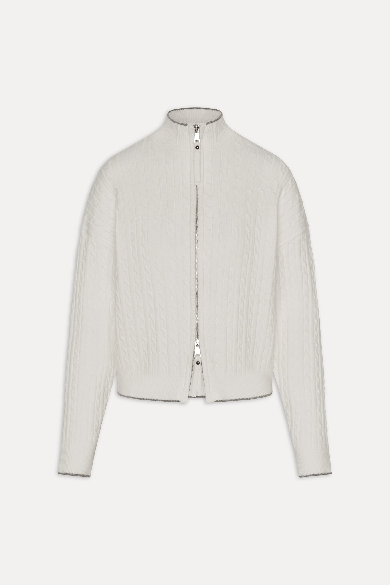 Bea Cloud Knit Zip Up Sweater - Honeymoon