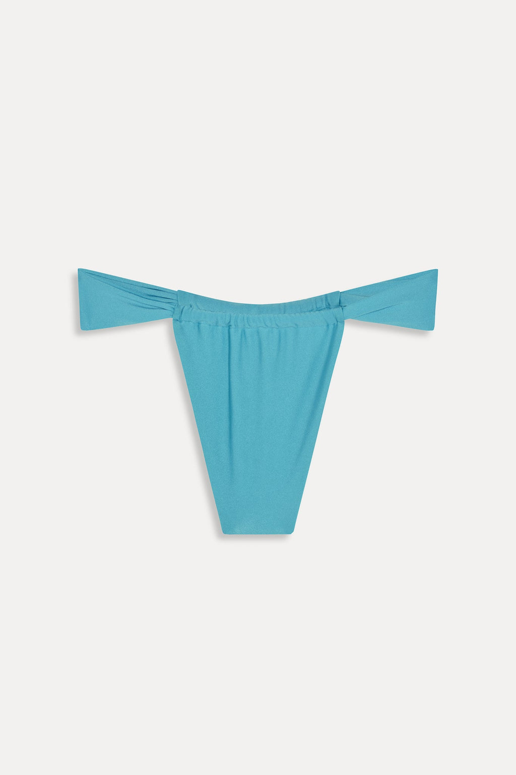 Beckett Satin Micro Bikini Bottom - Cyan Shine