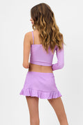 Andrea Plissé Mini Skirt - Wisteria