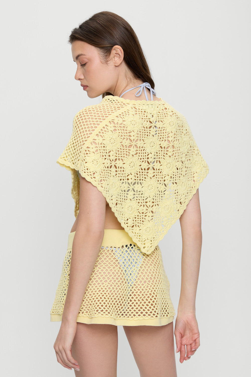 Adaline Crochet Mini Skirt - Whipped Butter