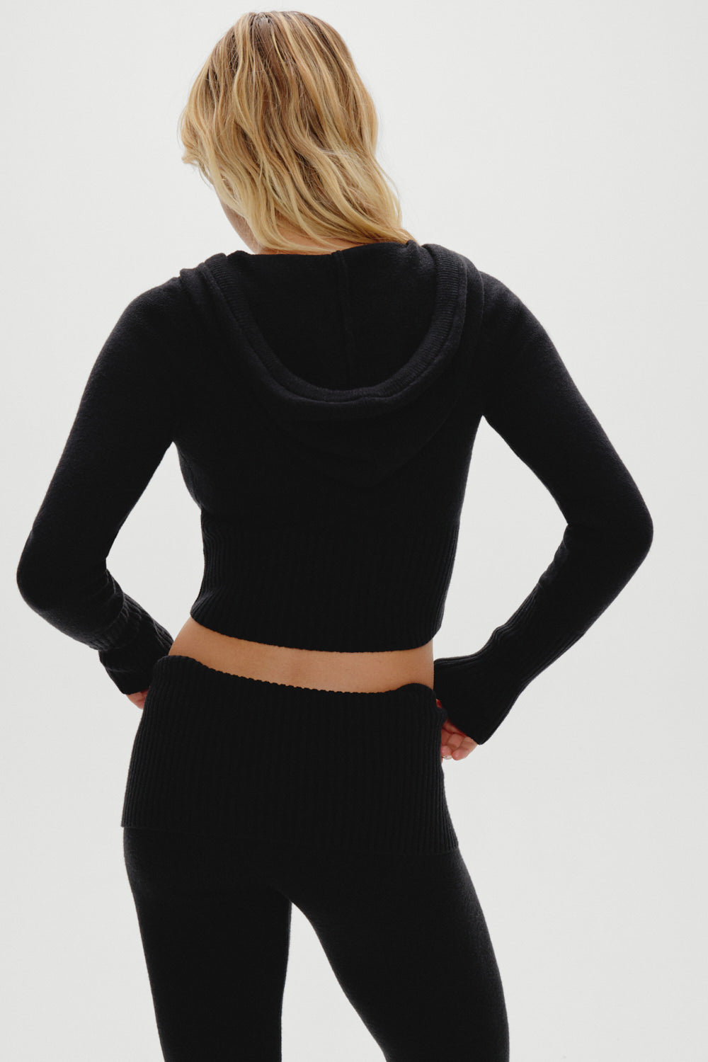 Aimee Zip Up Hoodie - Black