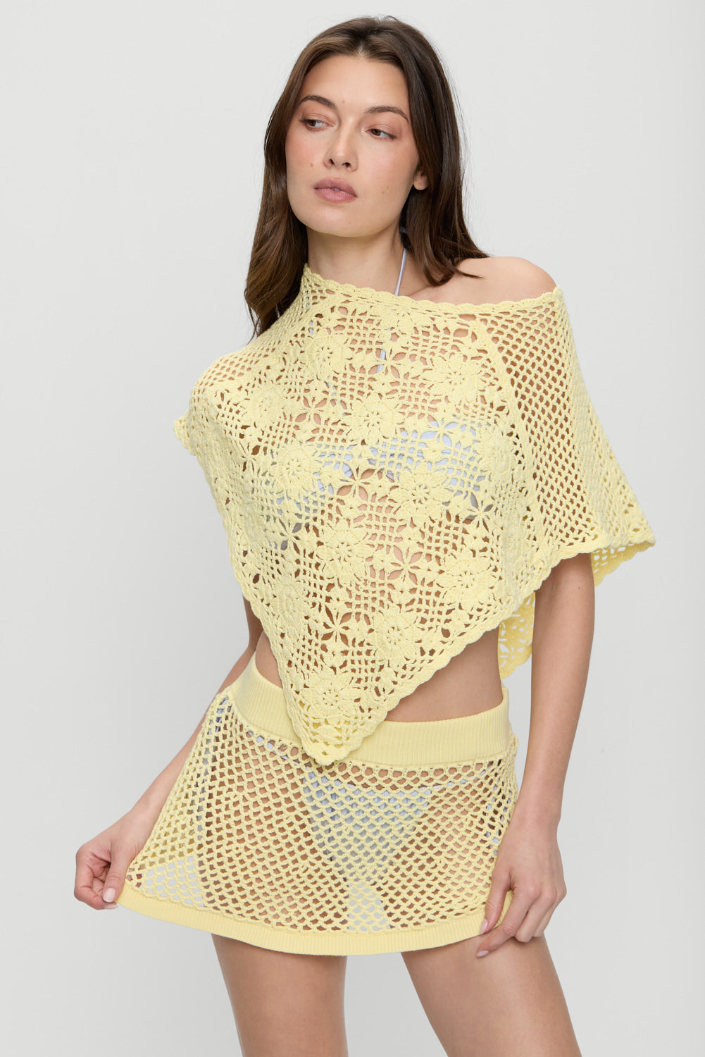 Adaline Crochet Mini Skirt - Whipped Butter